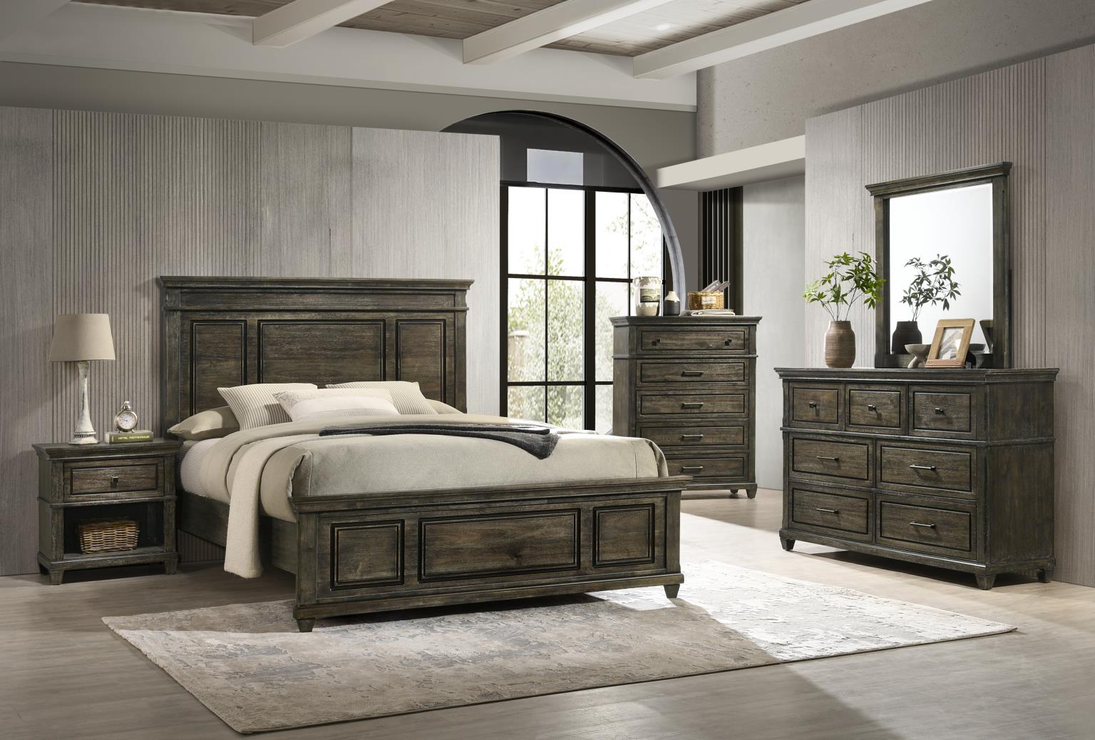 King Bed Frame - Dresser - Mirror - Chest - Nightstand