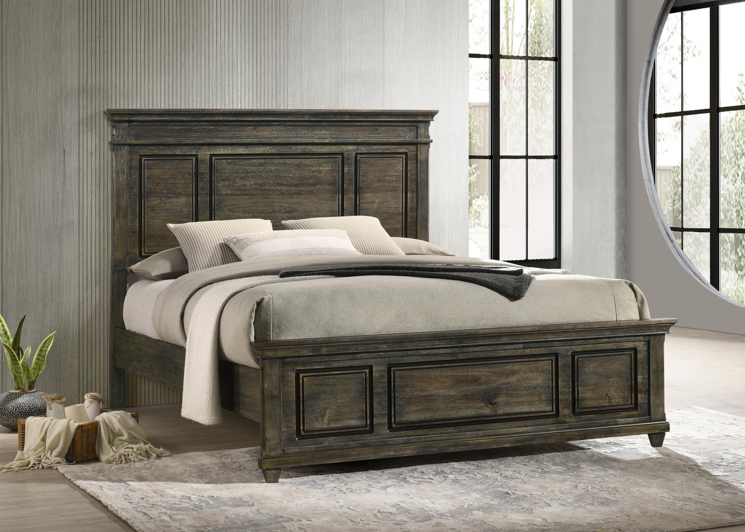 King Bed Frame - Dresser - Mirror - Chest - Nightstand — photo 2