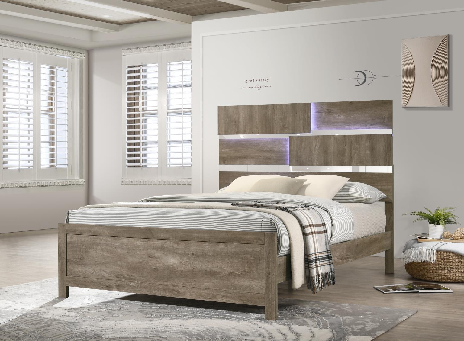Queen Bed Frame - Dresser - Mirror - Chest - Nightstand — photo 2