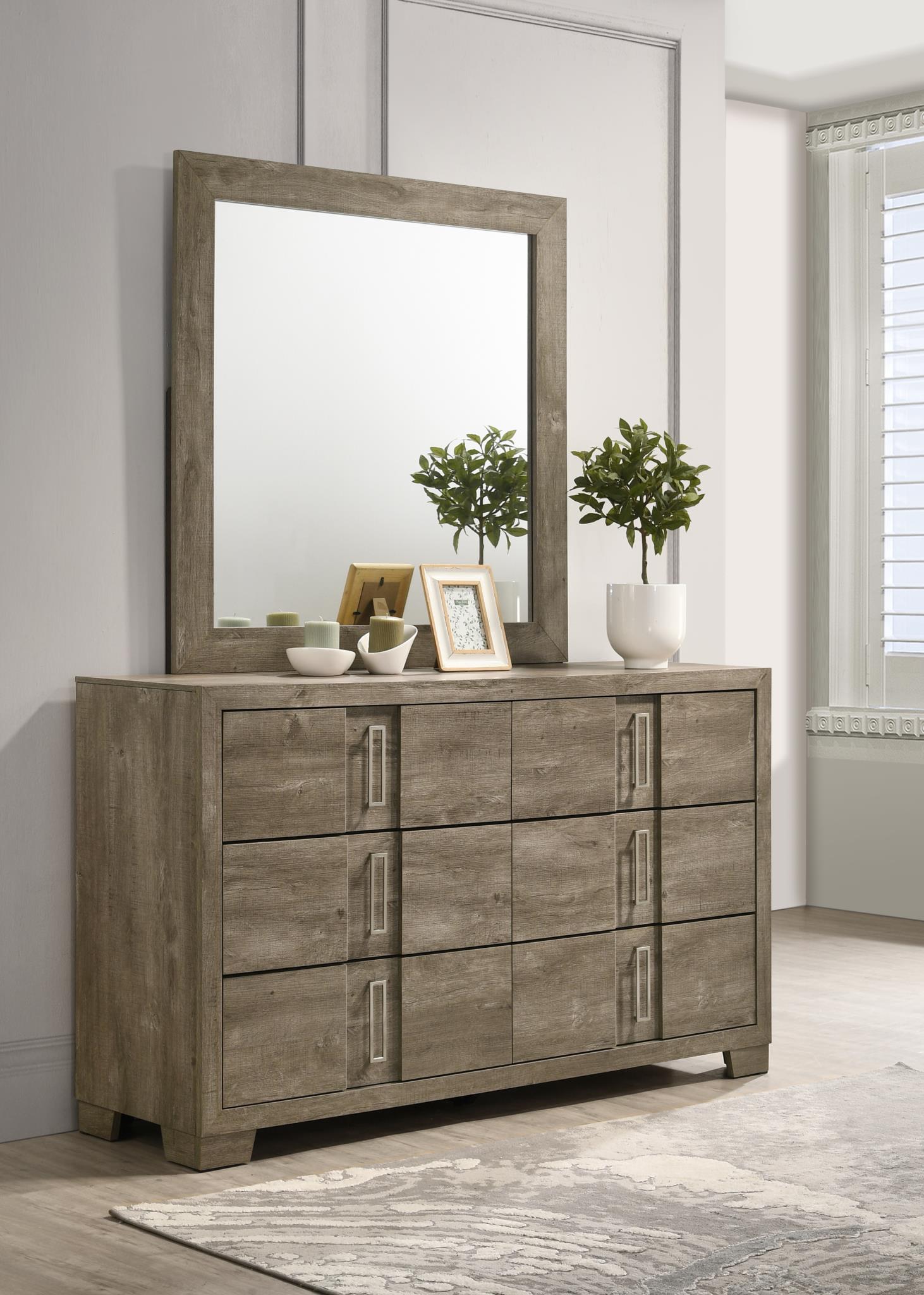 Queen Bed Frame - Dresser - Mirror - Chest - Nightstand — photo 4