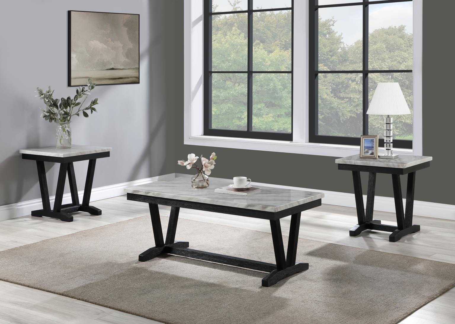 White Top 3 Pk Table Set (3/CN)
