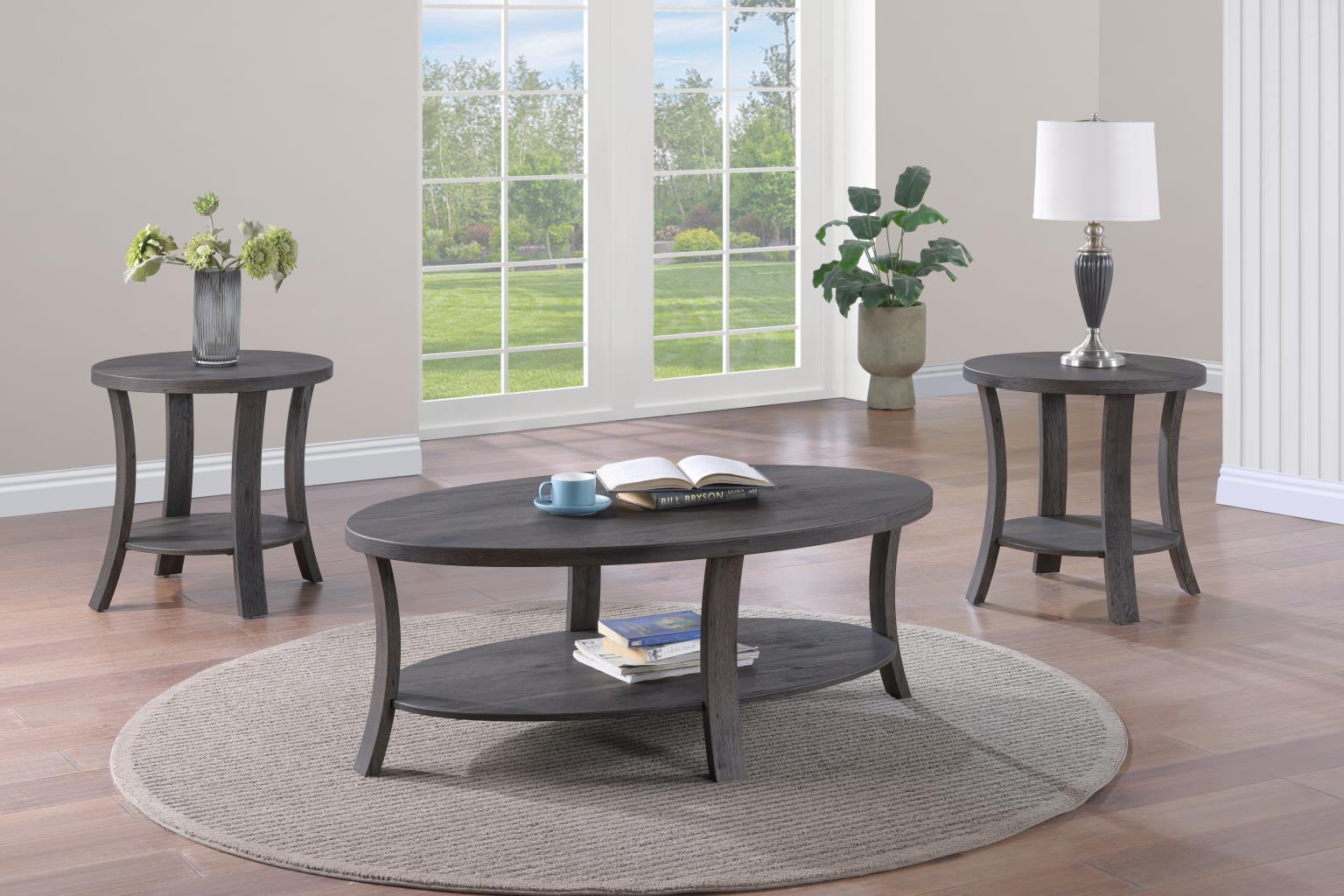 Dark Brown 3 Pk Table Set (3/CN)