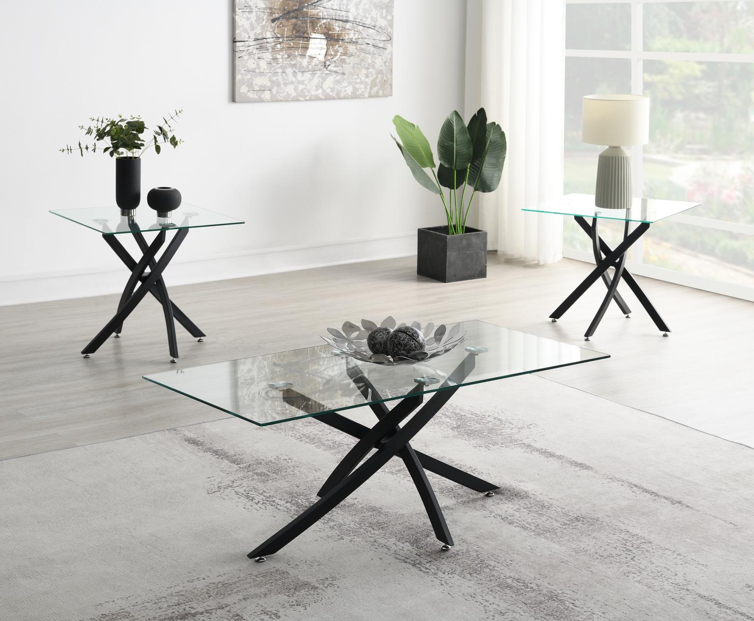 Black 3 Pk Table Set (3/CN) — photo 2