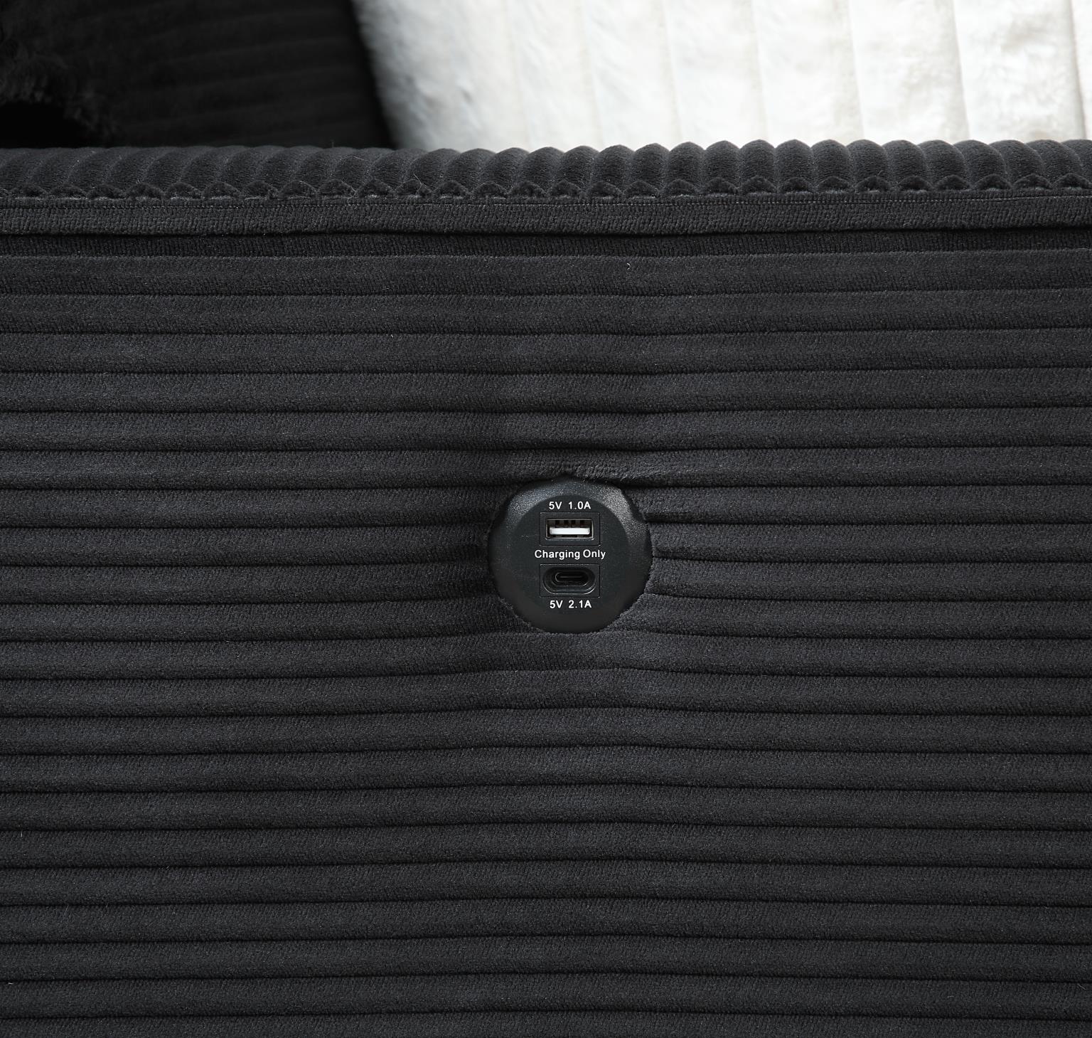 Black Sofa Chaise Sectional — photo 7