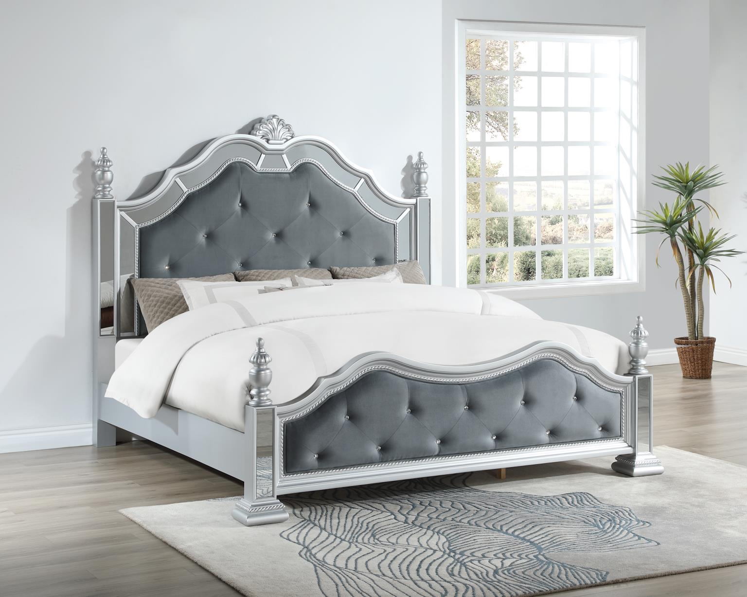 King Bed Frame - Dresser - Mirror - Chest - Nightstand — photo 2