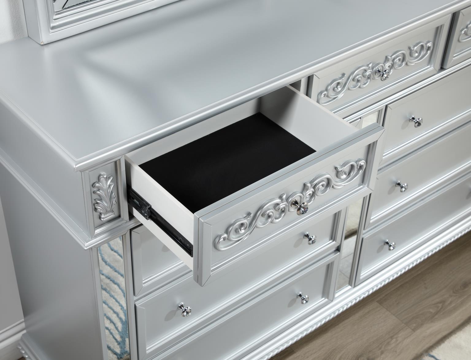 King Bed Frame - Dresser - Mirror - Chest - Nightstand — photo 7