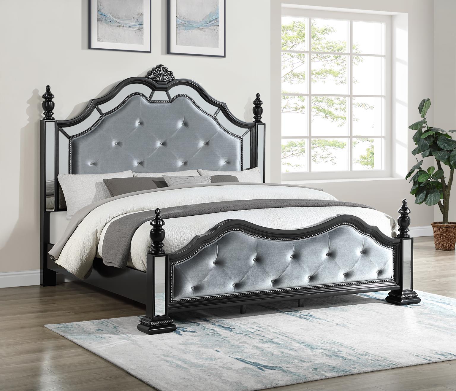 King Bed Frame - Dresser - Mirror - Chest - Nightstand — photo 6