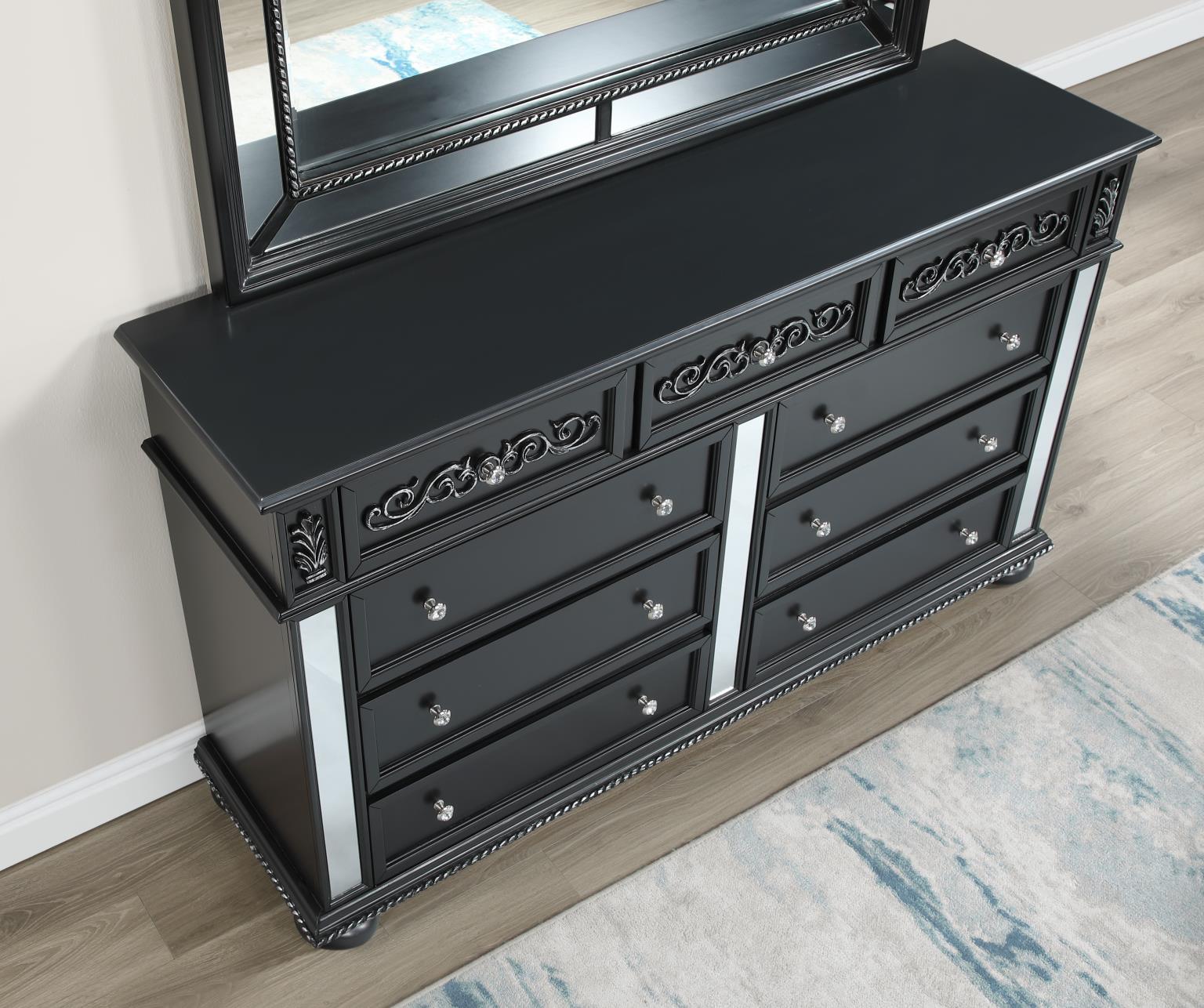 King Bed Frame - Dresser - Mirror - Chest - Nightstand — photo 3