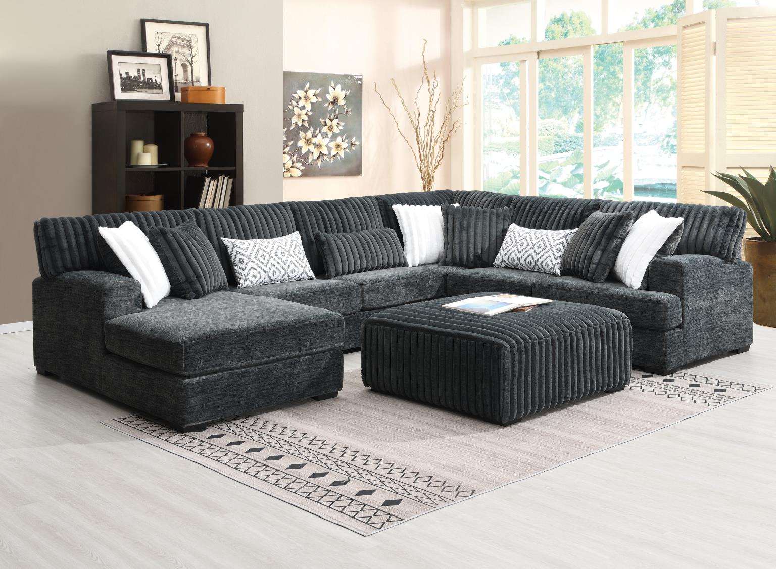 Charcoal 3 PC Sectional