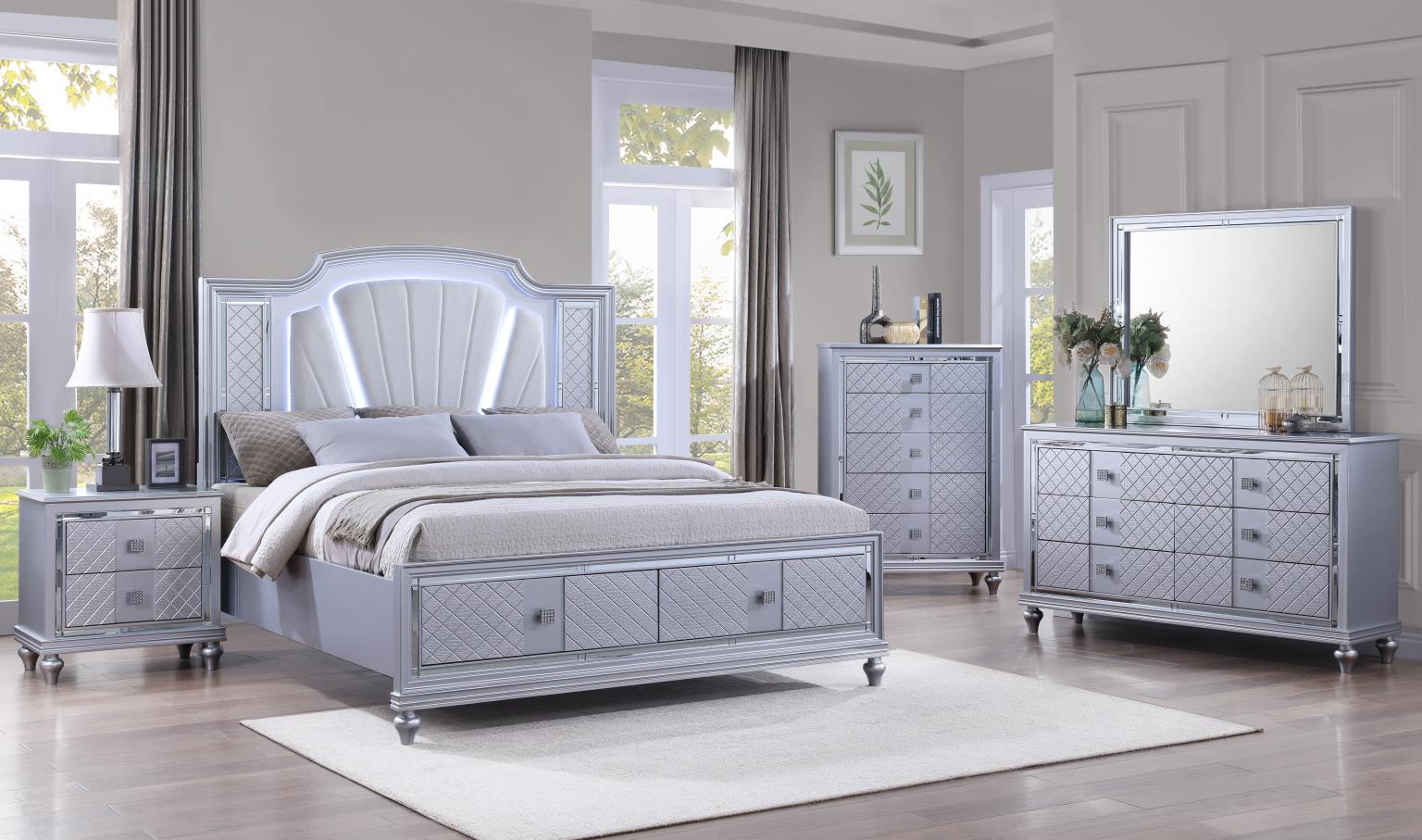 King Bed Frame - Dresser - Mirror - Chest - Nightstand