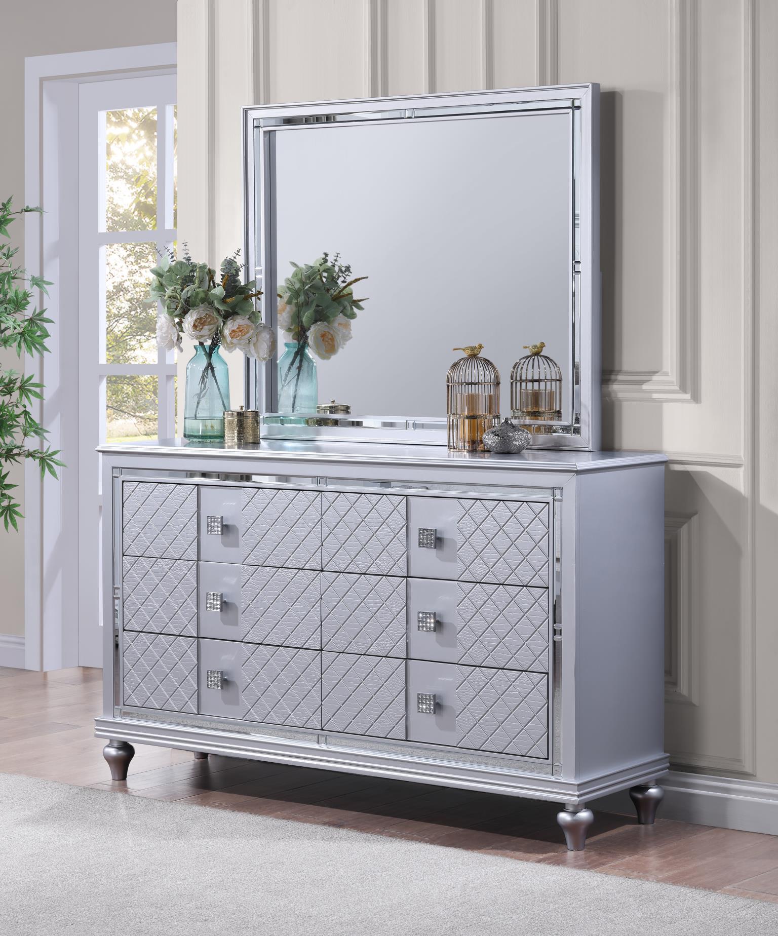 King Bed Frame - Dresser - Mirror - Chest - Nightstand — photo 6
