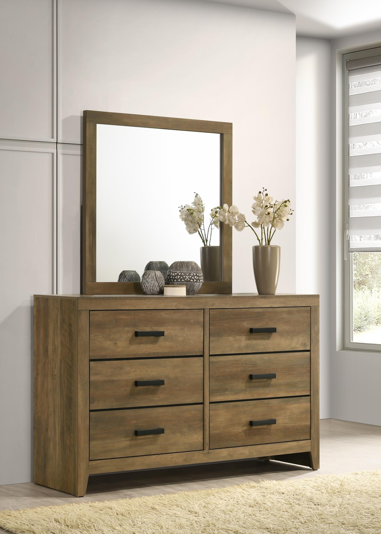 King Bed Frame - Dresser - Mirror - Chest - Nightstand — photo 6
