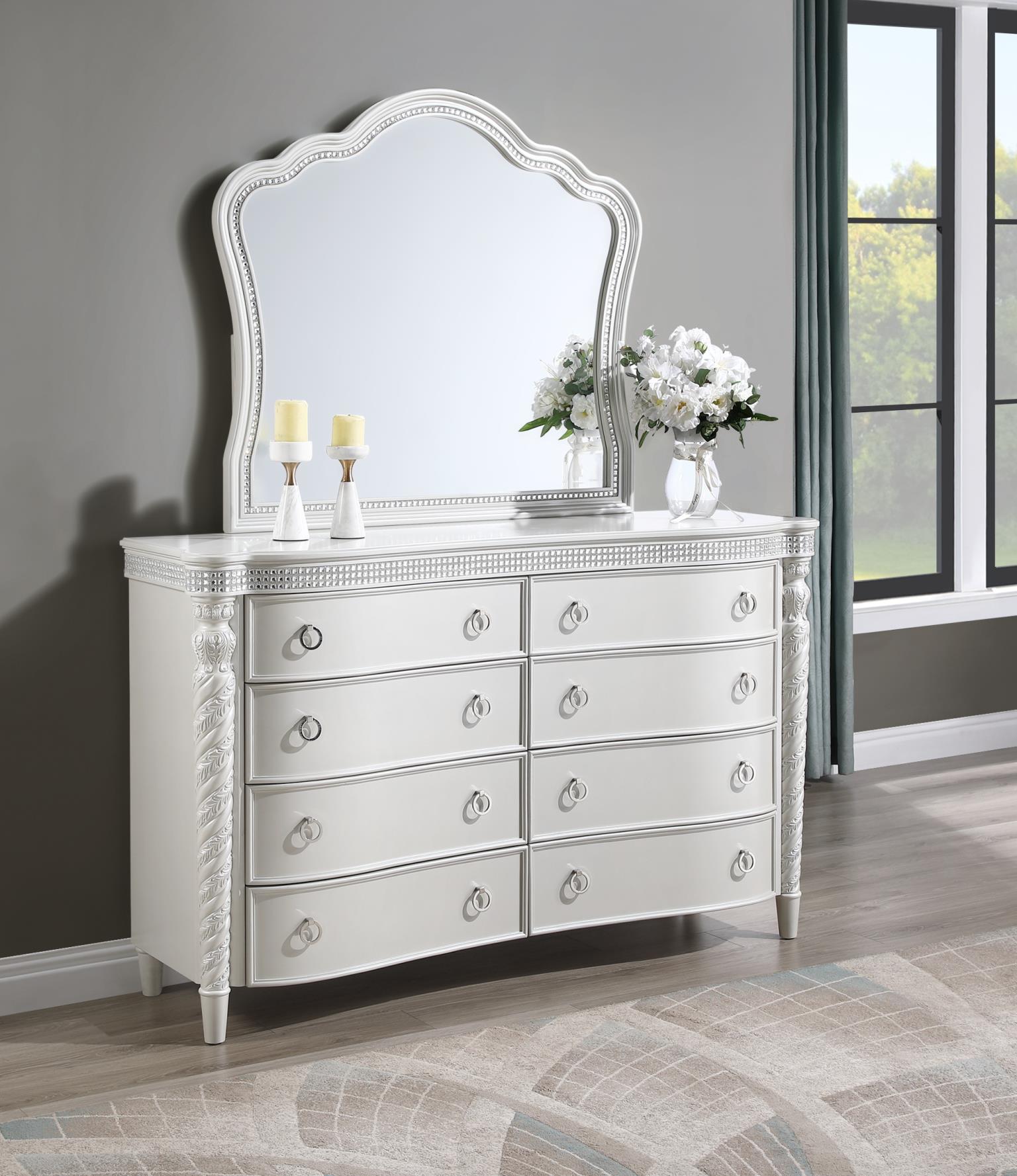 King Bed Frame - Dresser - Mirror - Chest - Nightstand — photo 5