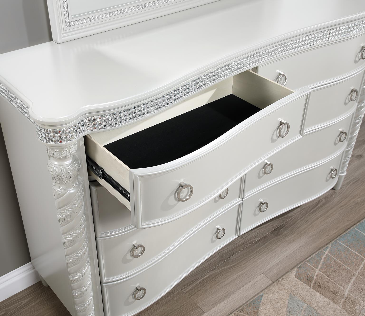 King Bed Frame - Dresser - Mirror - Chest - Nightstand — photo 6