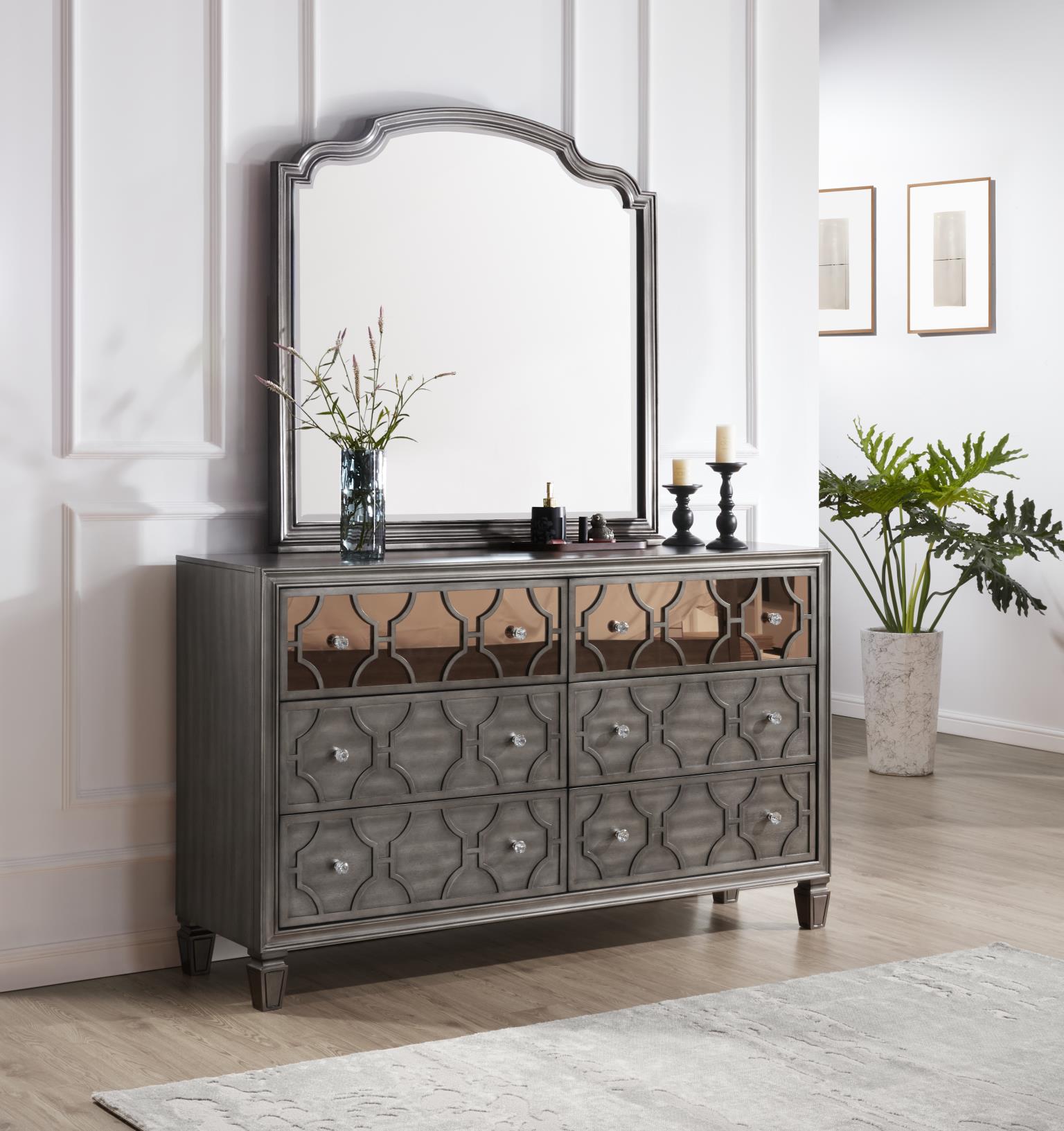 King Bed Frame - Dresser - Mirror - Chest - Nightstand — photo 8