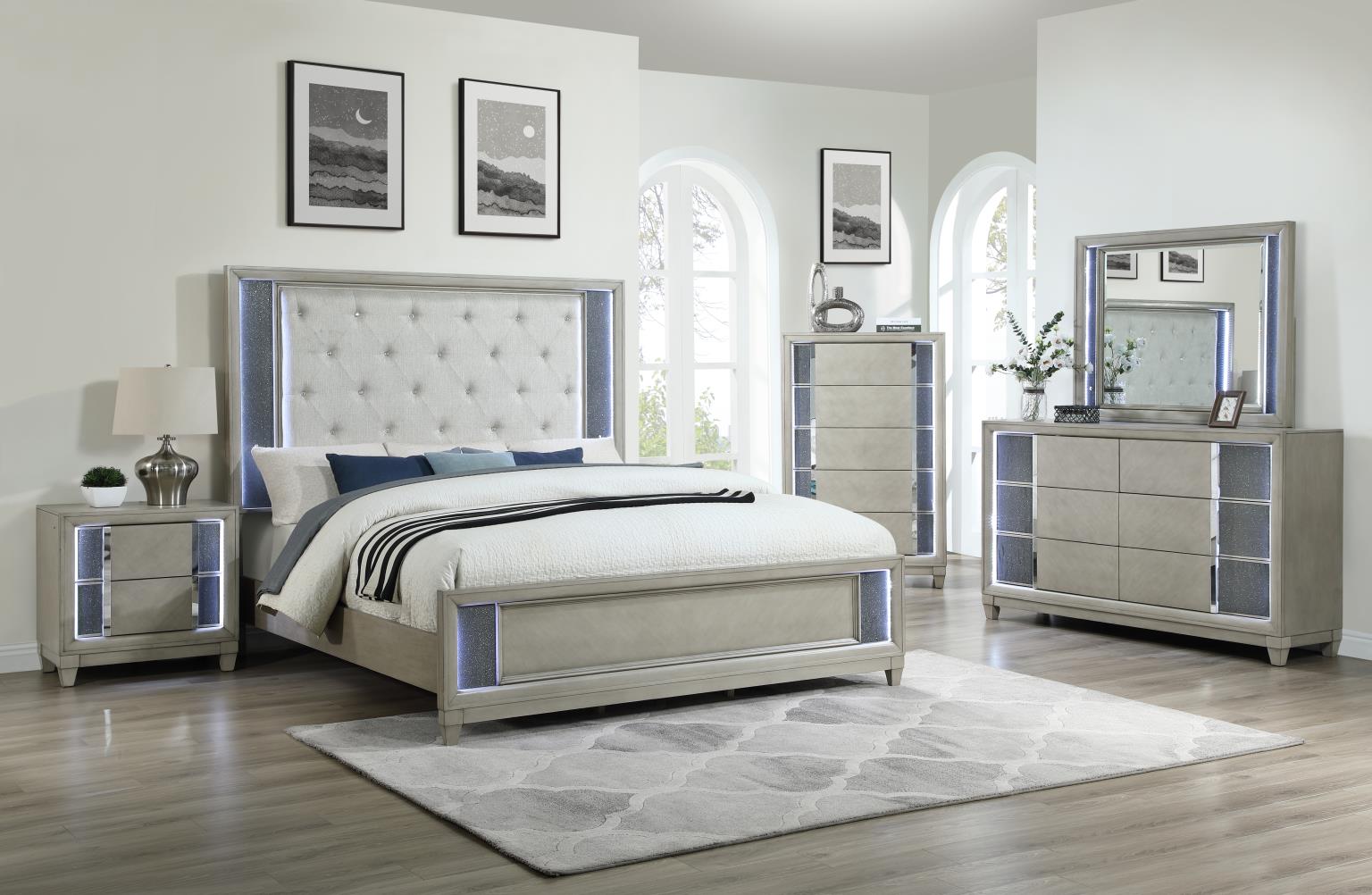 King Bed Frame - Dresser - Mirror - Chest - Nightstand