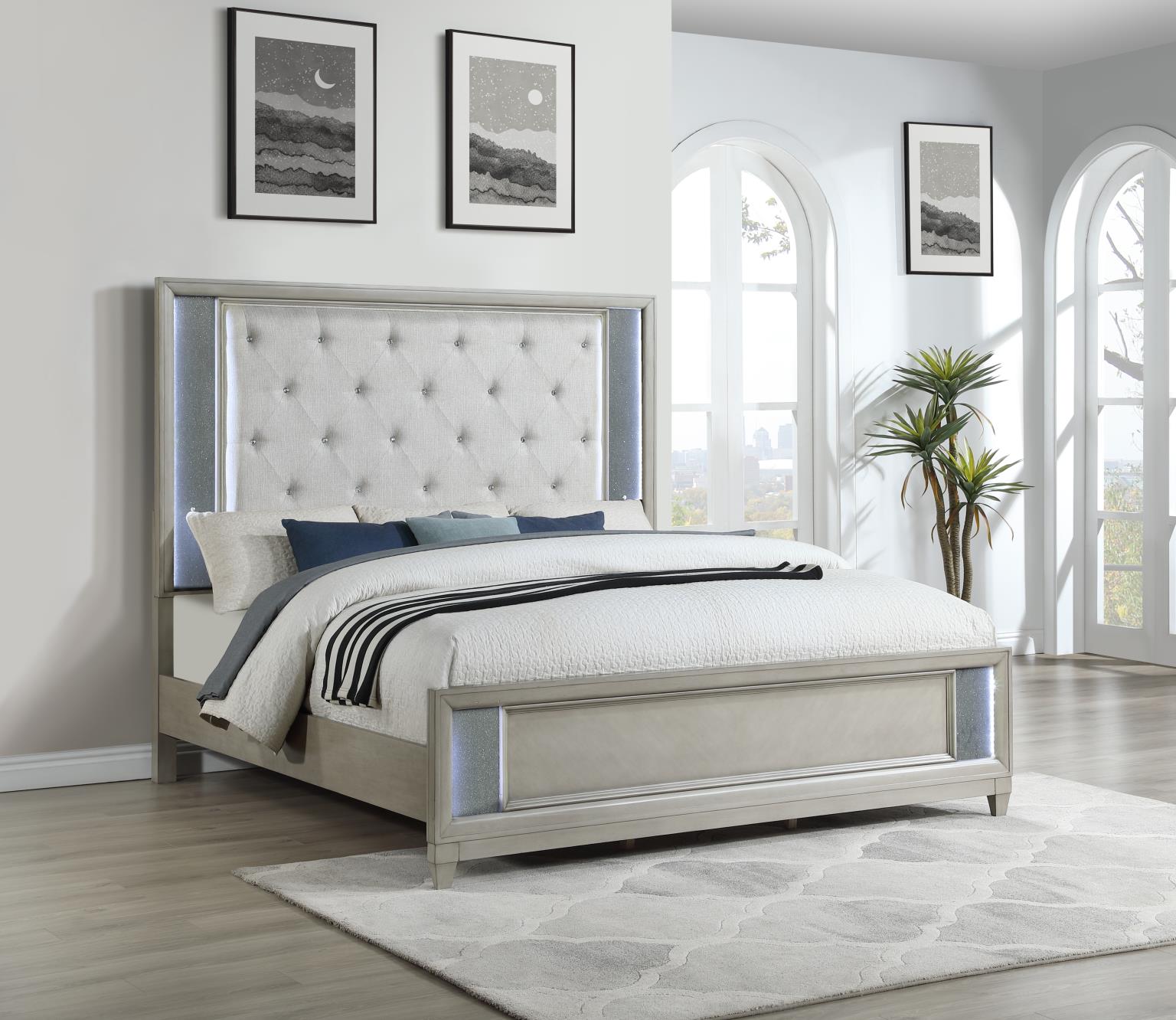 King Bed Frame - Dresser - Mirror - Chest - Nightstand — photo 8