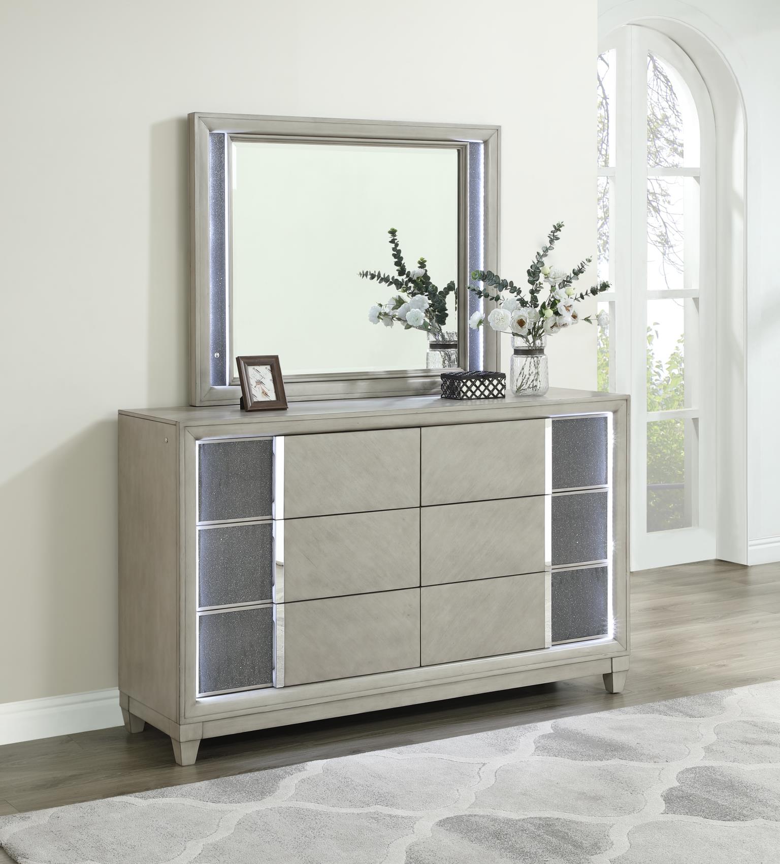 King Bed Frame - Dresser - Mirror - Chest - Nightstand — photo 9