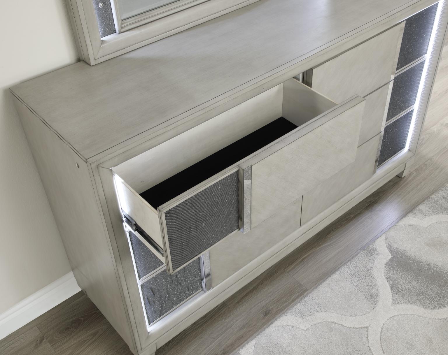 King Bed Frame - Dresser - Mirror - Chest - Nightstand — photo 4
