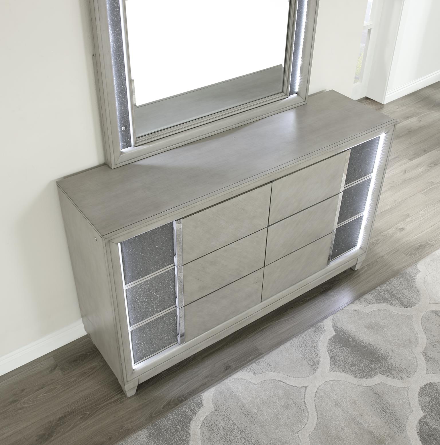 King Bed Frame - Dresser - Mirror - Chest - Nightstand — photo 3