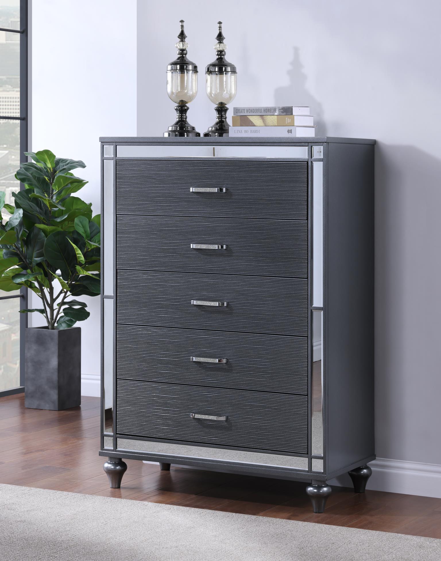 King Bed Frame - Dresser - Mirror - Chest - Nightstand — photo 9