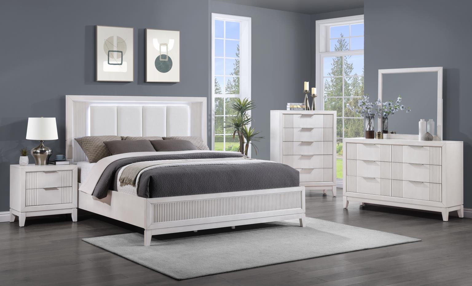 King Bed Frame - Dresser - Mirror - Chest - Nightstand