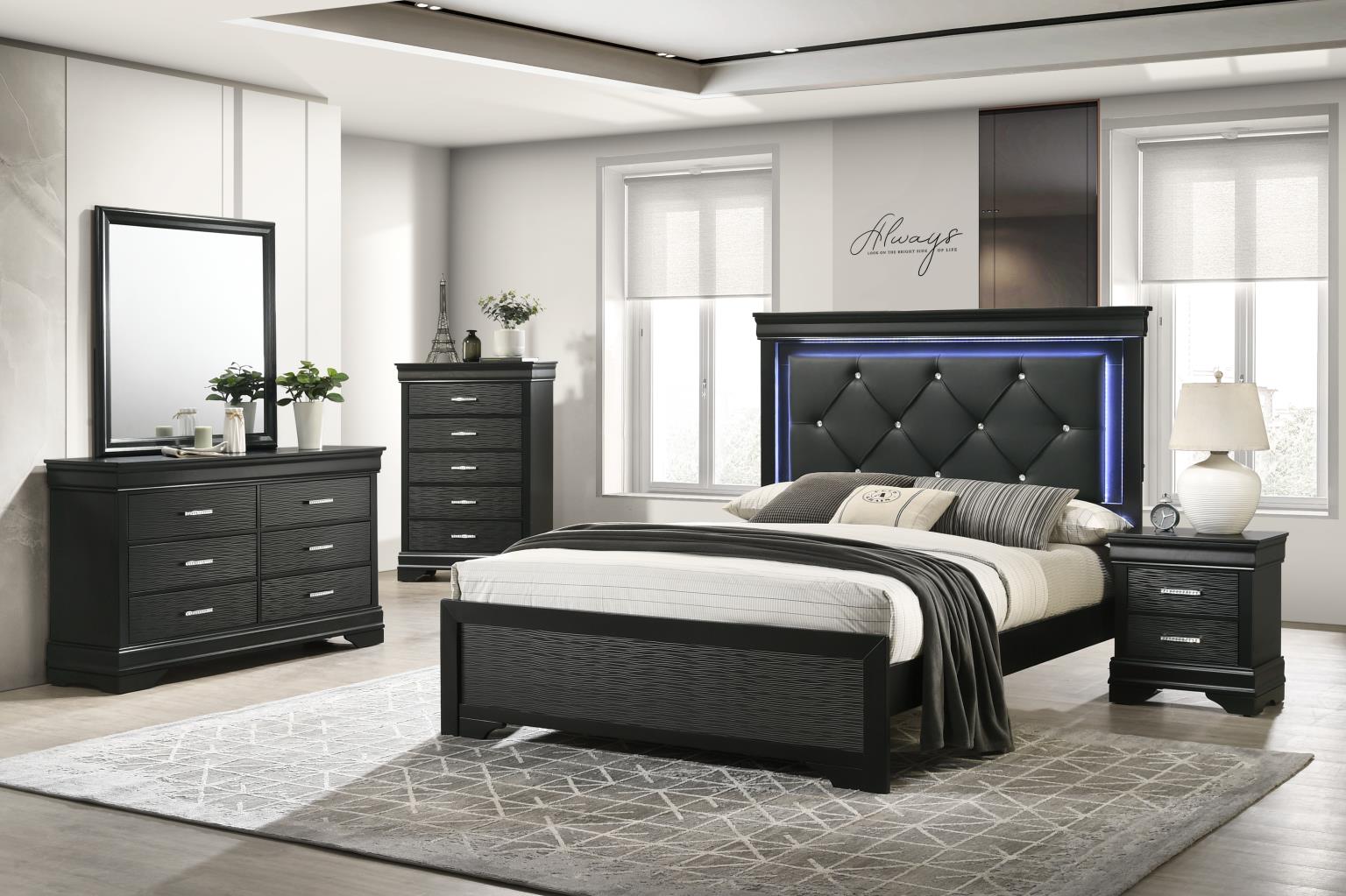 King Bed Frame - Dresser - Mirror - Chest - Nightstand