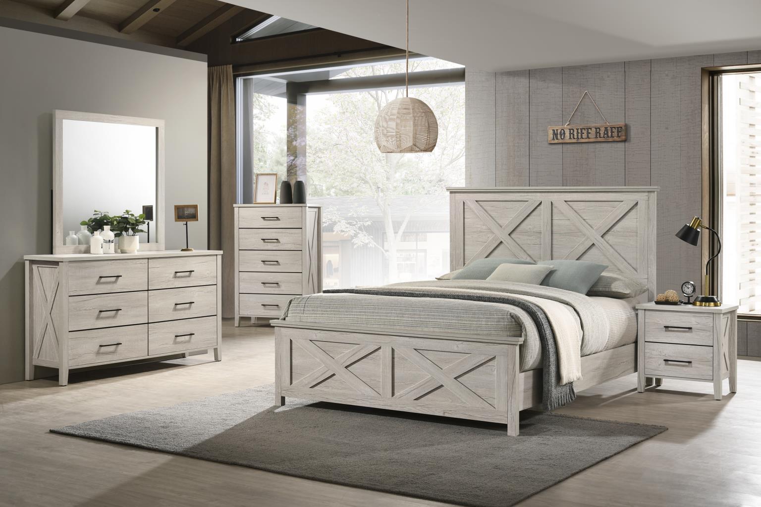 King Bed Frame - Dresser - Mirror - Chest - Nightstand