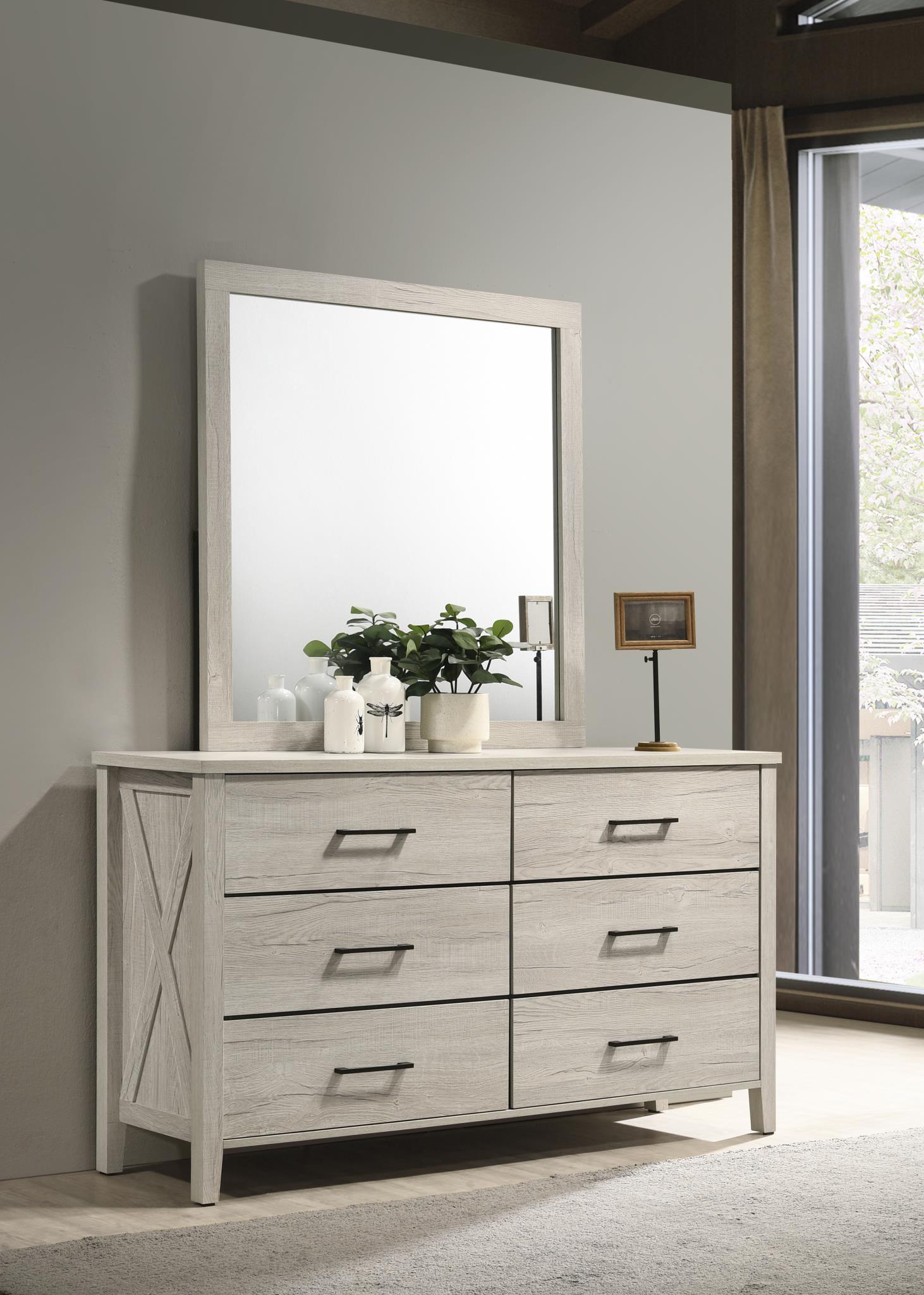 King Bed Frame - Dresser - Mirror - Chest - Nightstand — photo 6