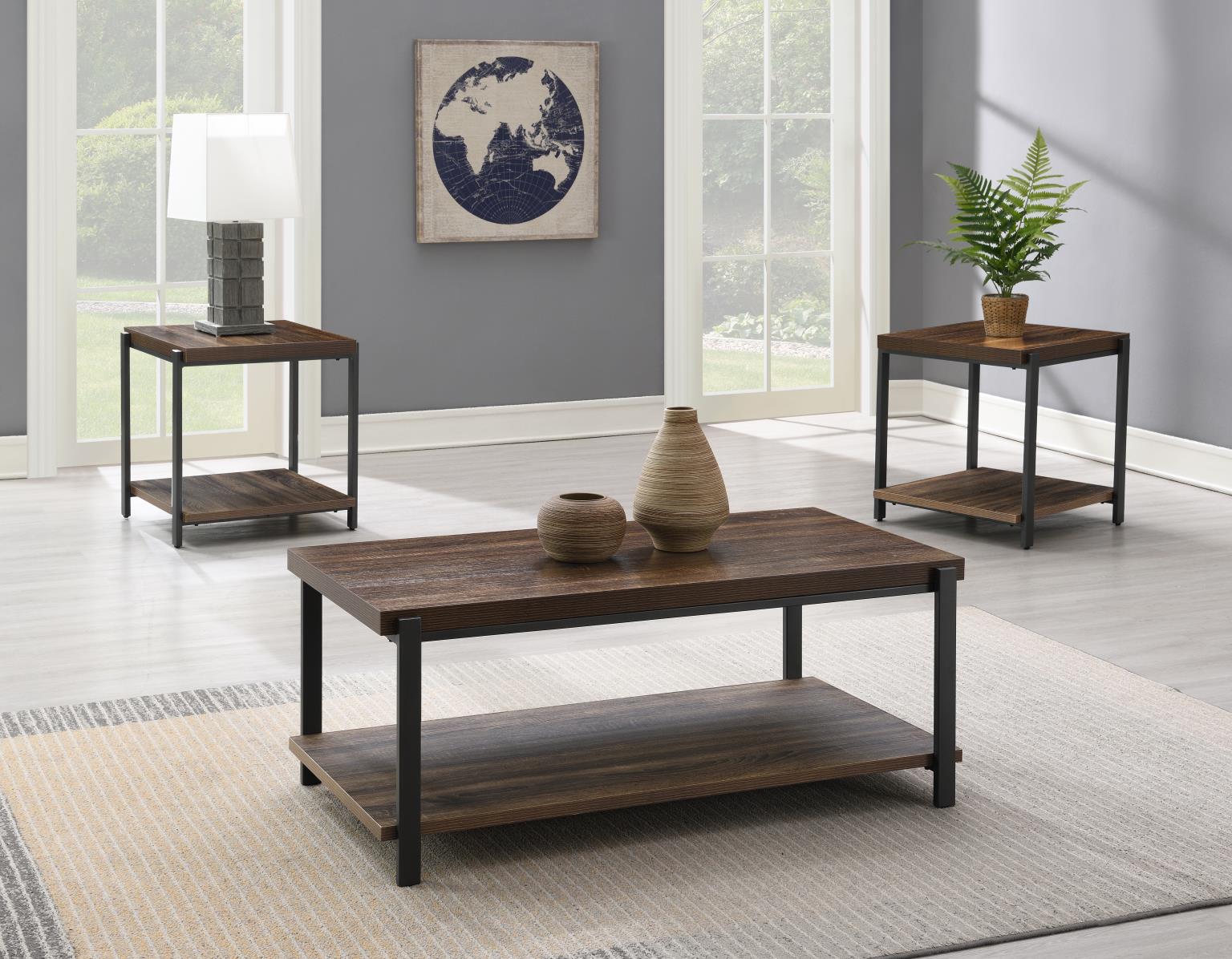Gray Coffee Table & 2 End Table
