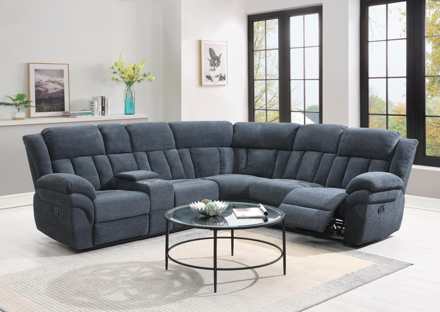 Gray Motion 3 PC Sectional