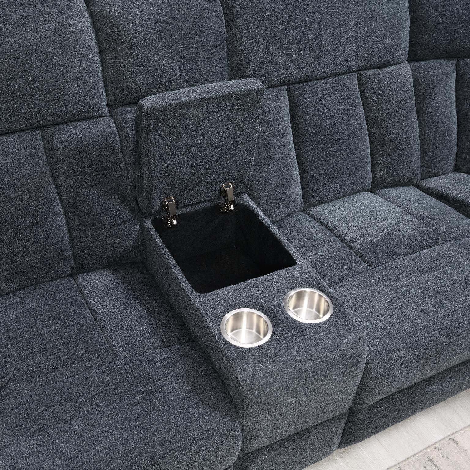 Gray Motion 3 PC Sectional — photo 2