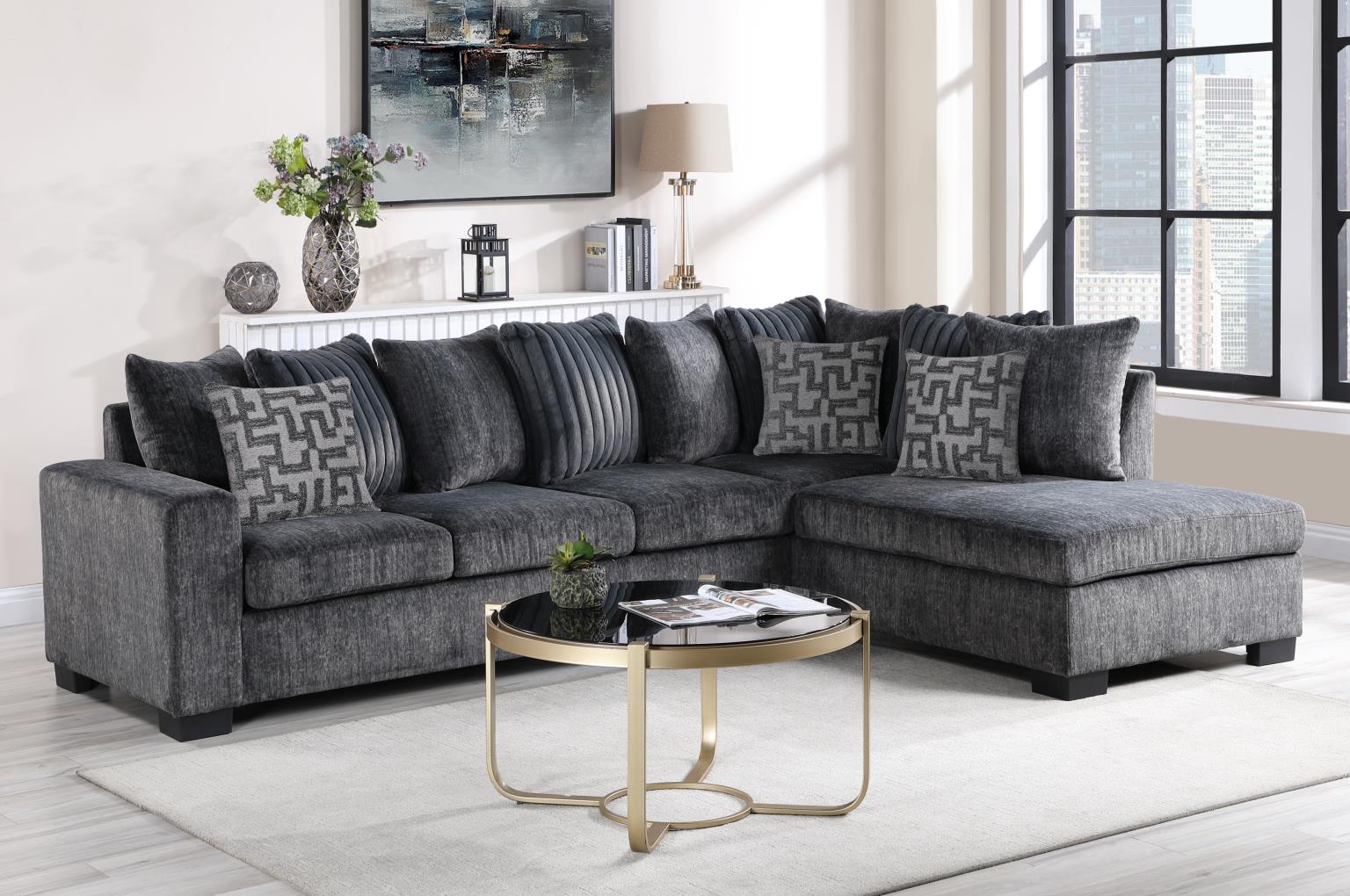 Charcoal 2 PC Sectional