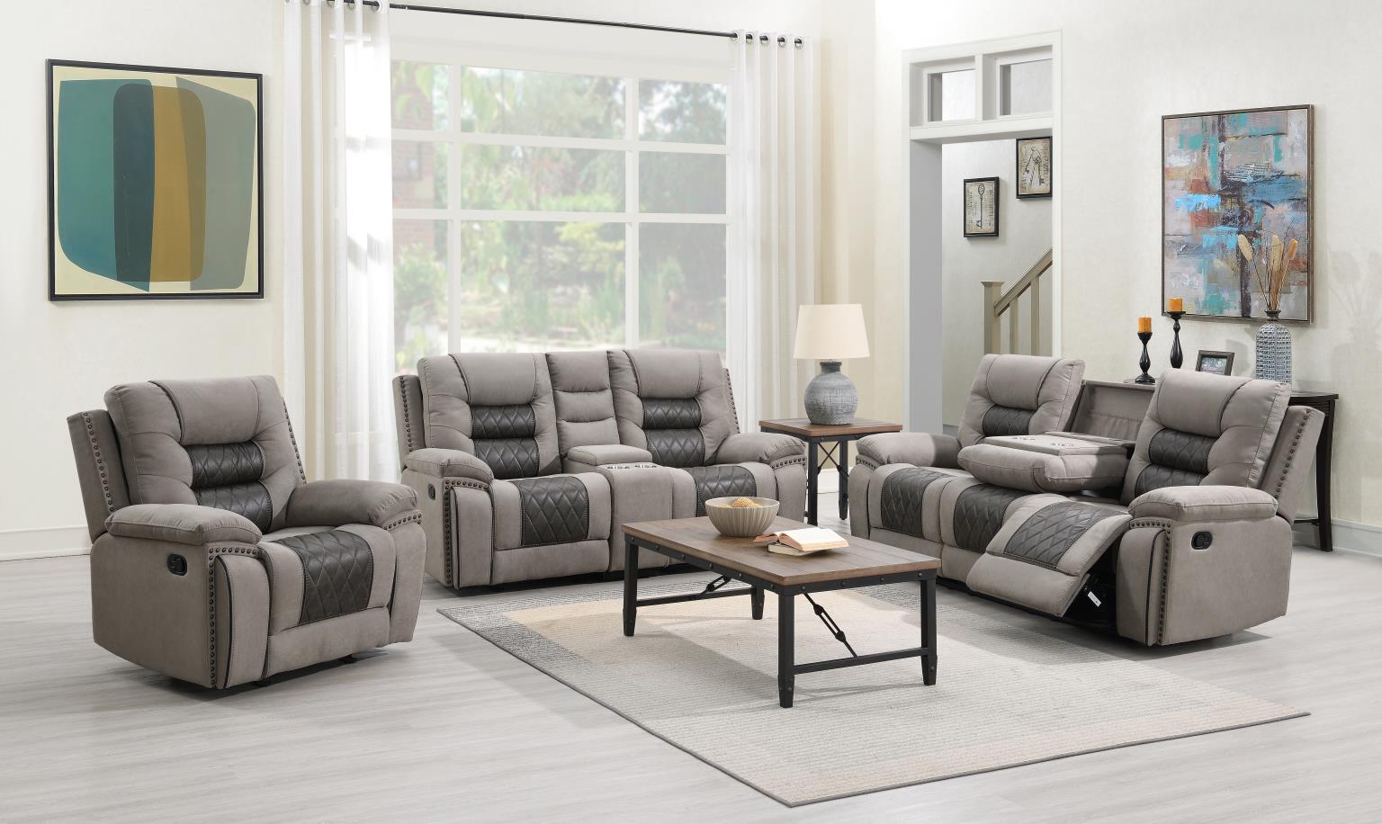 Reclining Sofa-Reclining Loveseat-Reclining Chair