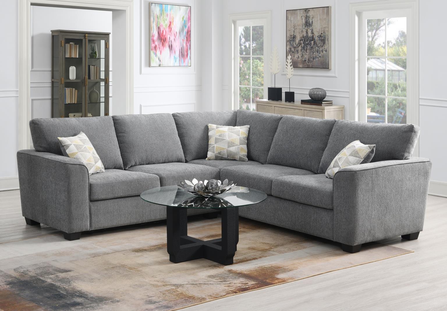 Gray 2 PC Sectional — photo 3