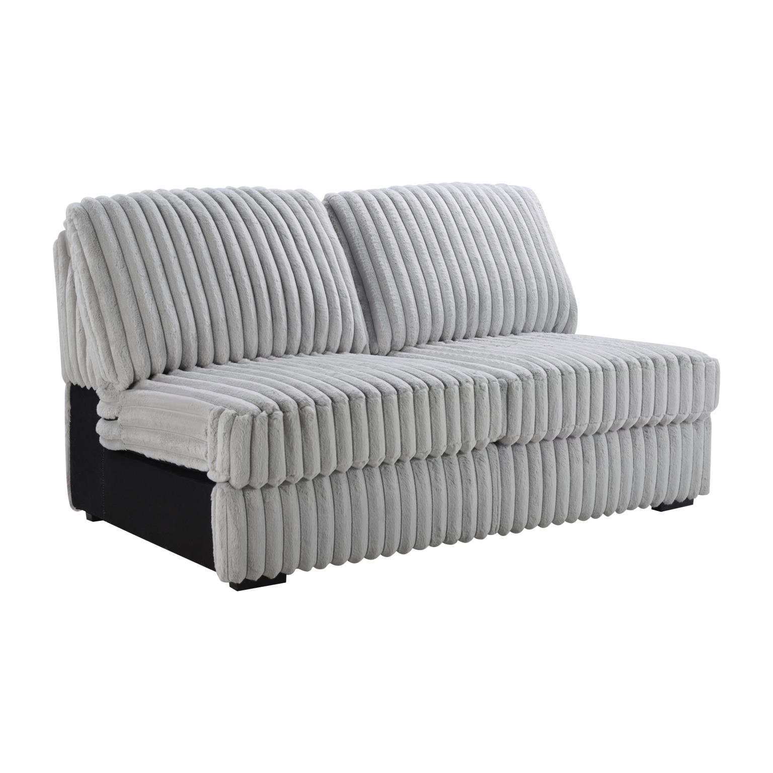Gray Corduroy Power Reclining 4 PC Sectional W/2 Wireless Charger — photo 6