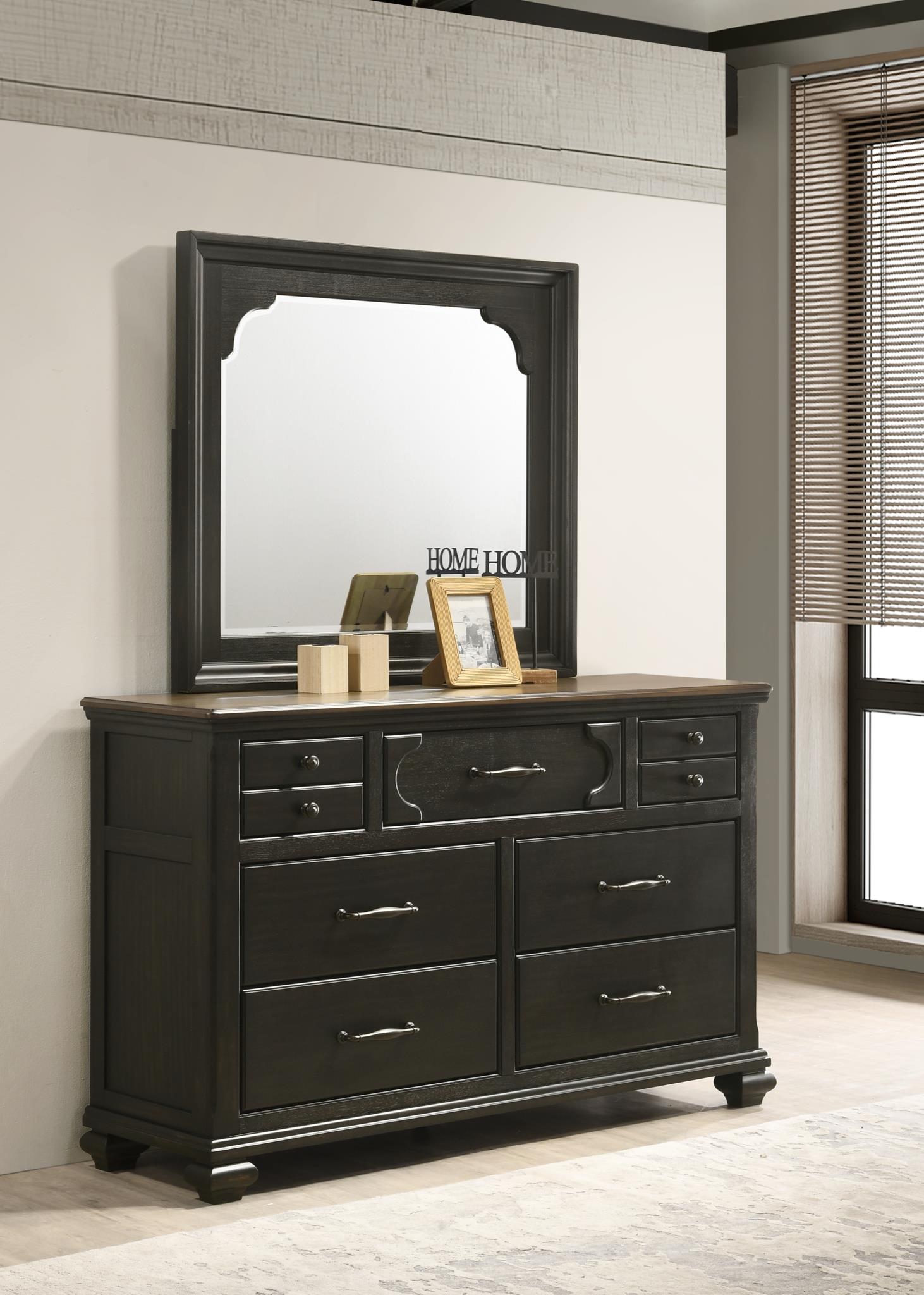 King Bed Frame - Dresser - Mirror - Chest - Nightstand — photo 9