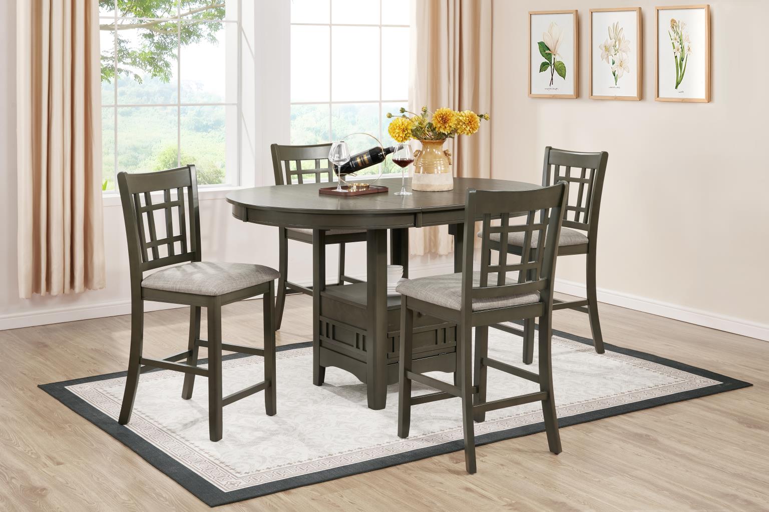 Gray Counter Height