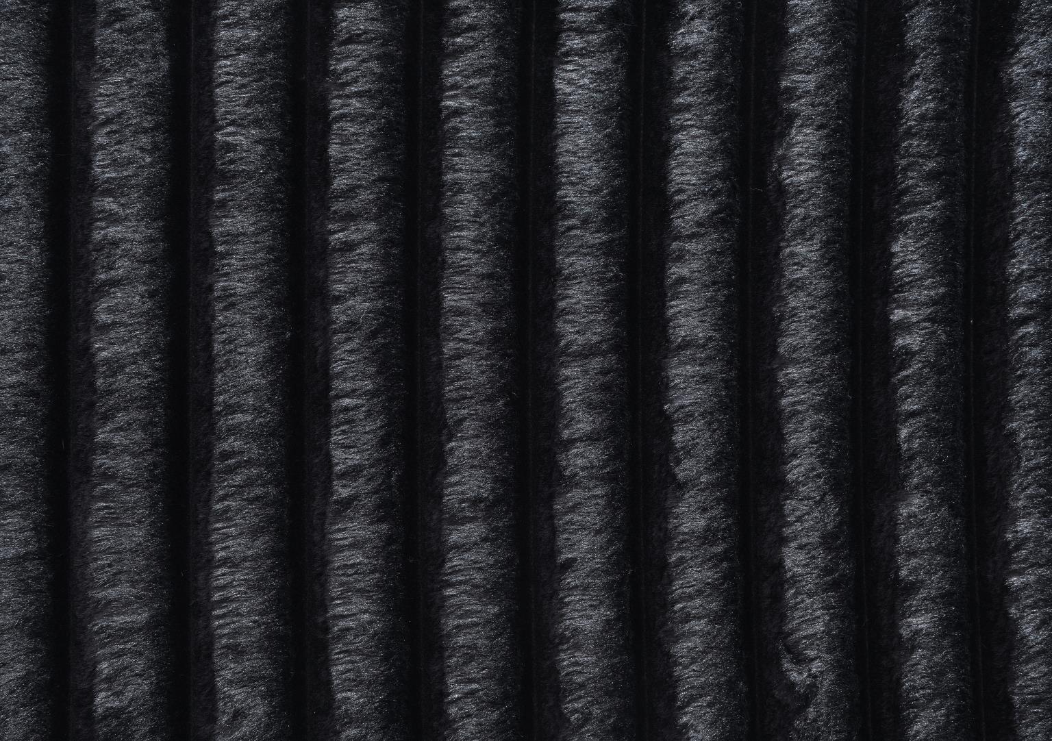 Black Corduroy 3 PC Sectional — photo 2
