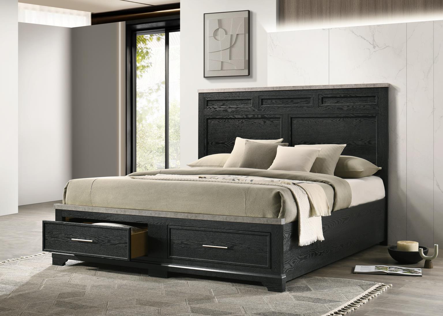 King Bed Frame - Dresser - Mirror - Chest - Nightstand — photo 8