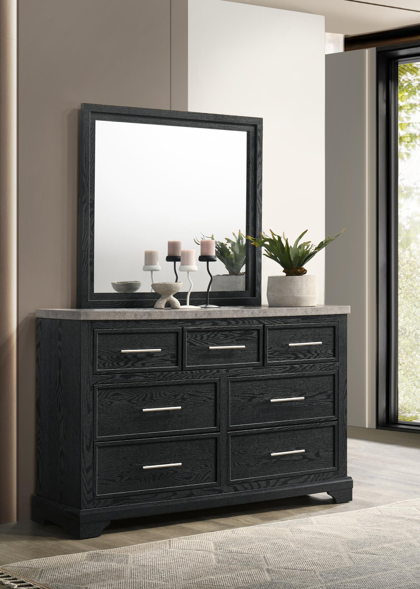 King Bed Frame - Dresser - Mirror - Chest - Nightstand — photo 5