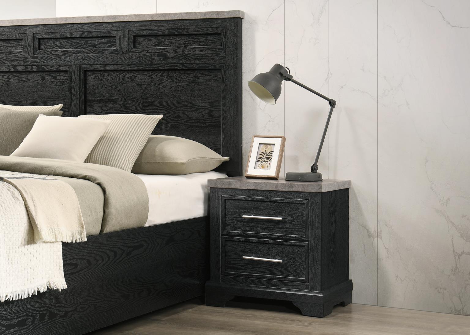 King Bed Frame - Dresser - Mirror - Chest - Nightstand — photo 7