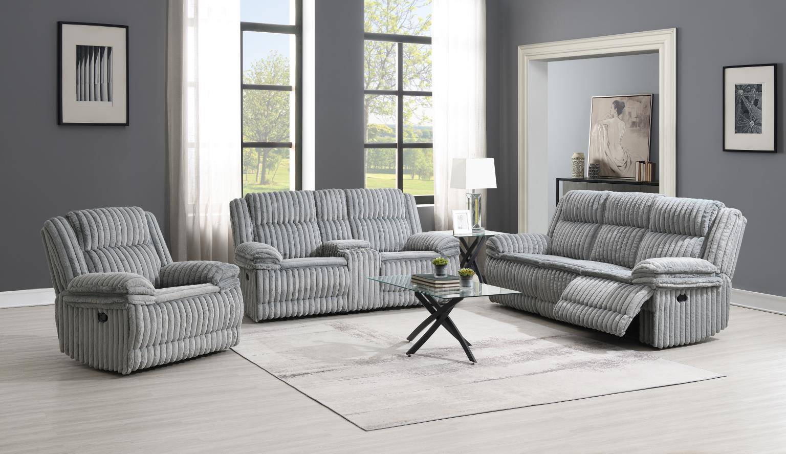 Reclining Sofa-Reclining Loveseat-Reclining Chair
