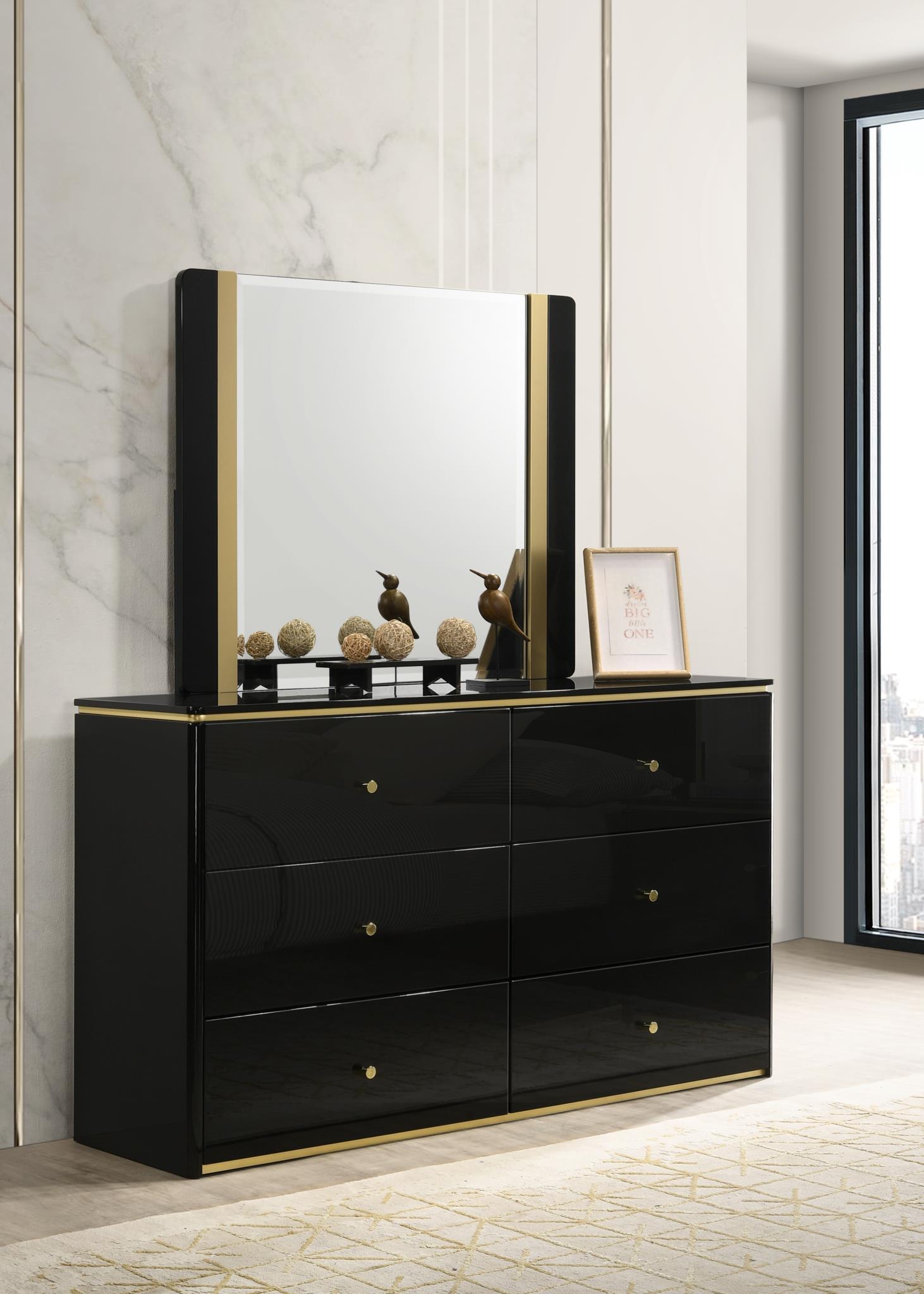 King Bed Frame - Dresser - Mirror - Chest - Nightstand — photo 3
