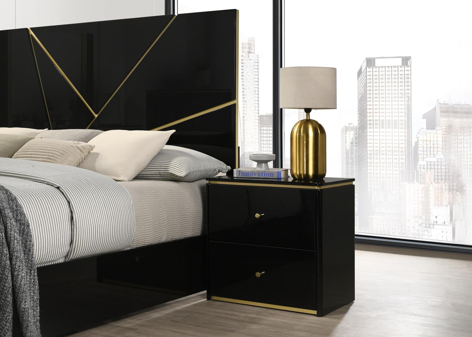 King Bed Frame - Dresser - Mirror - Chest - Nightstand — photo 5