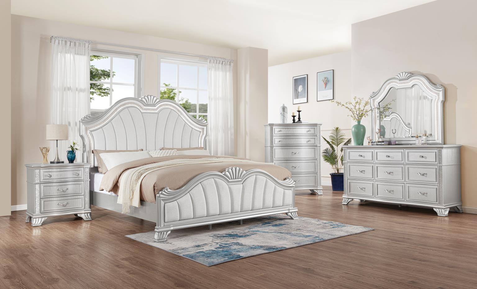 King Bed Frame - Dresser - Mirror - Chest - Nightstand