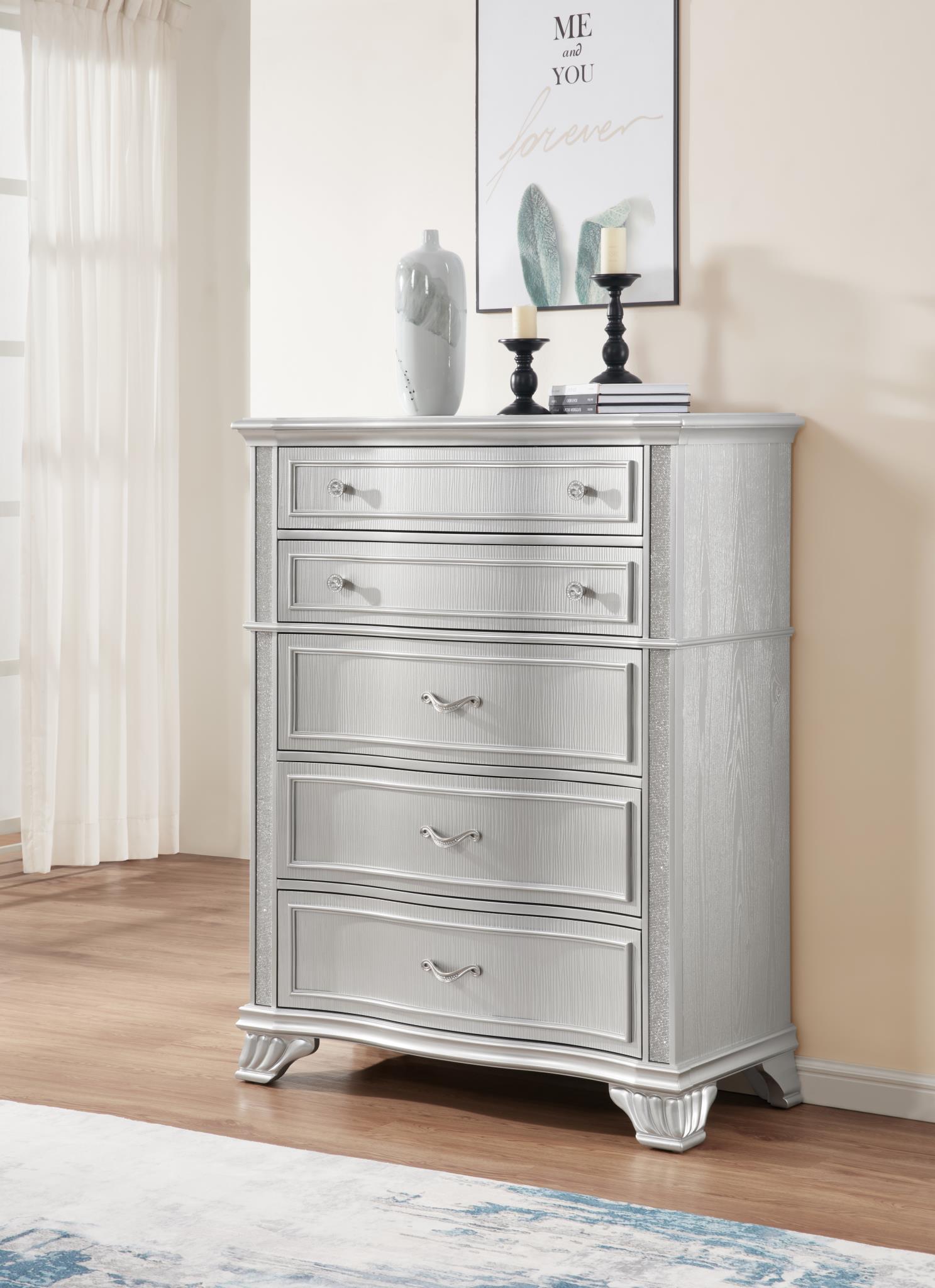 King Bed Frame - Dresser - Mirror - Chest - Nightstand — photo 4