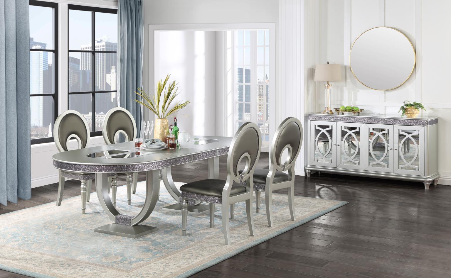 Dining Table & 4 Side Chairs & 2 Arm Chairs — photo 5