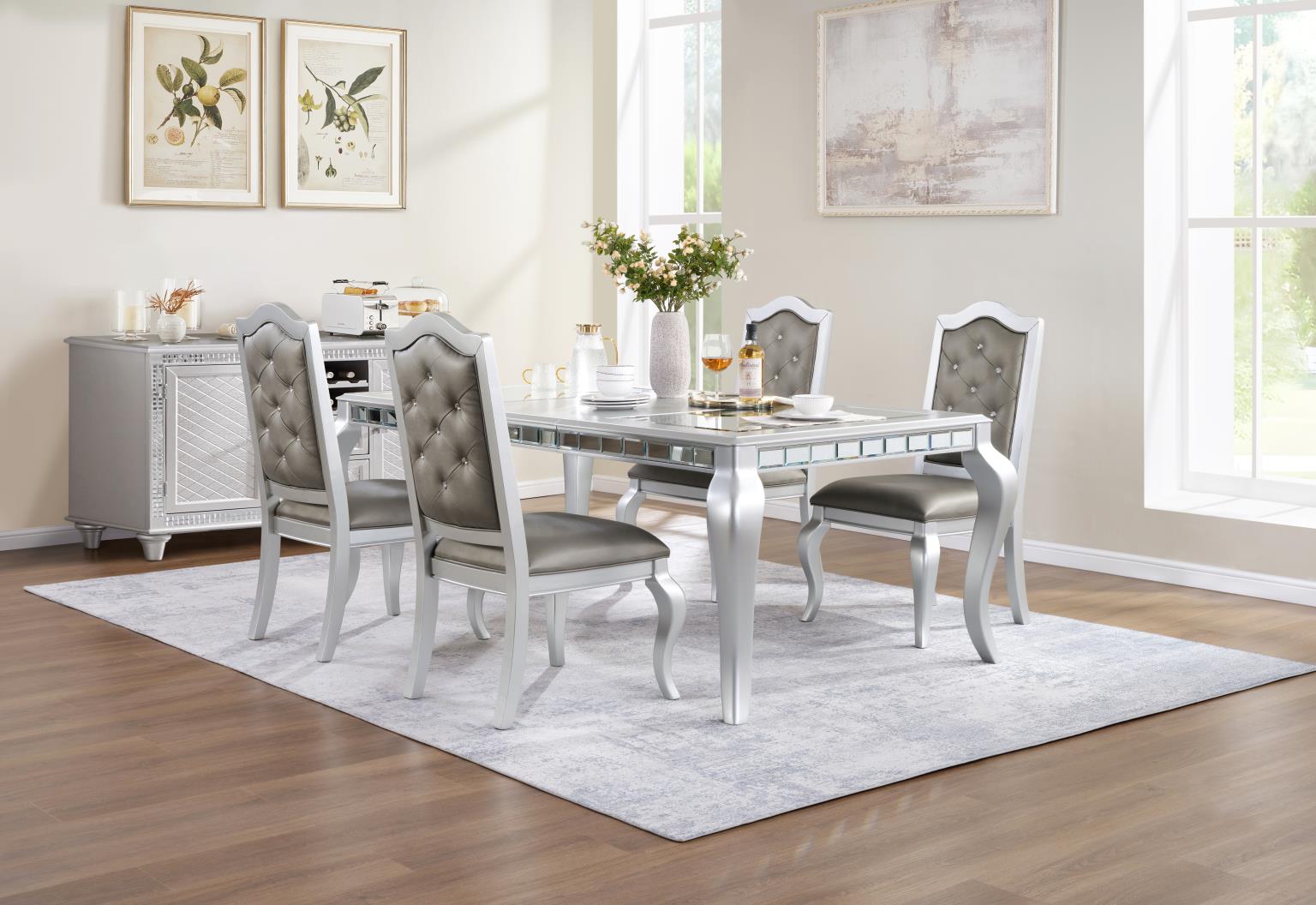 Dining Table & 4 Side Chairs & 2 Arm Chairs — photo 5