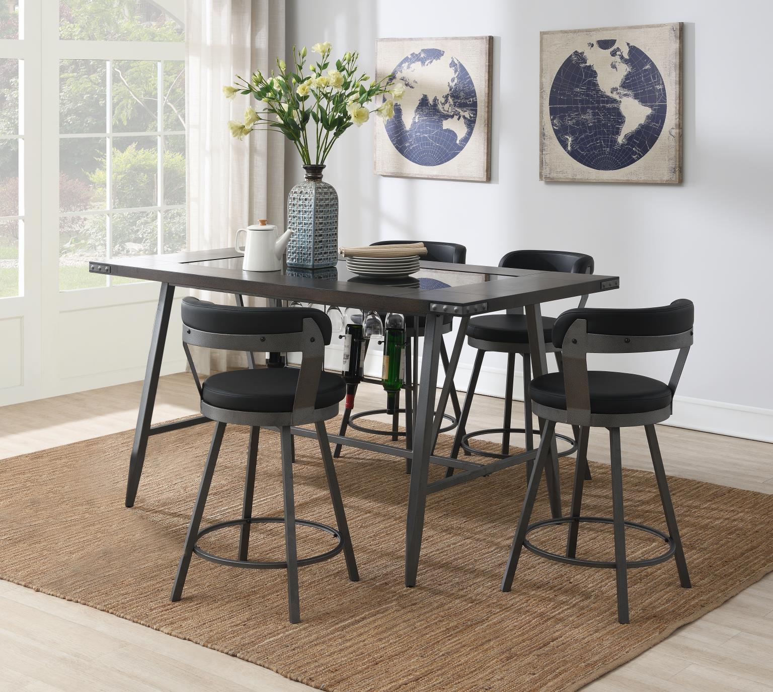 Table & 6 Gray Chairs — photo 4